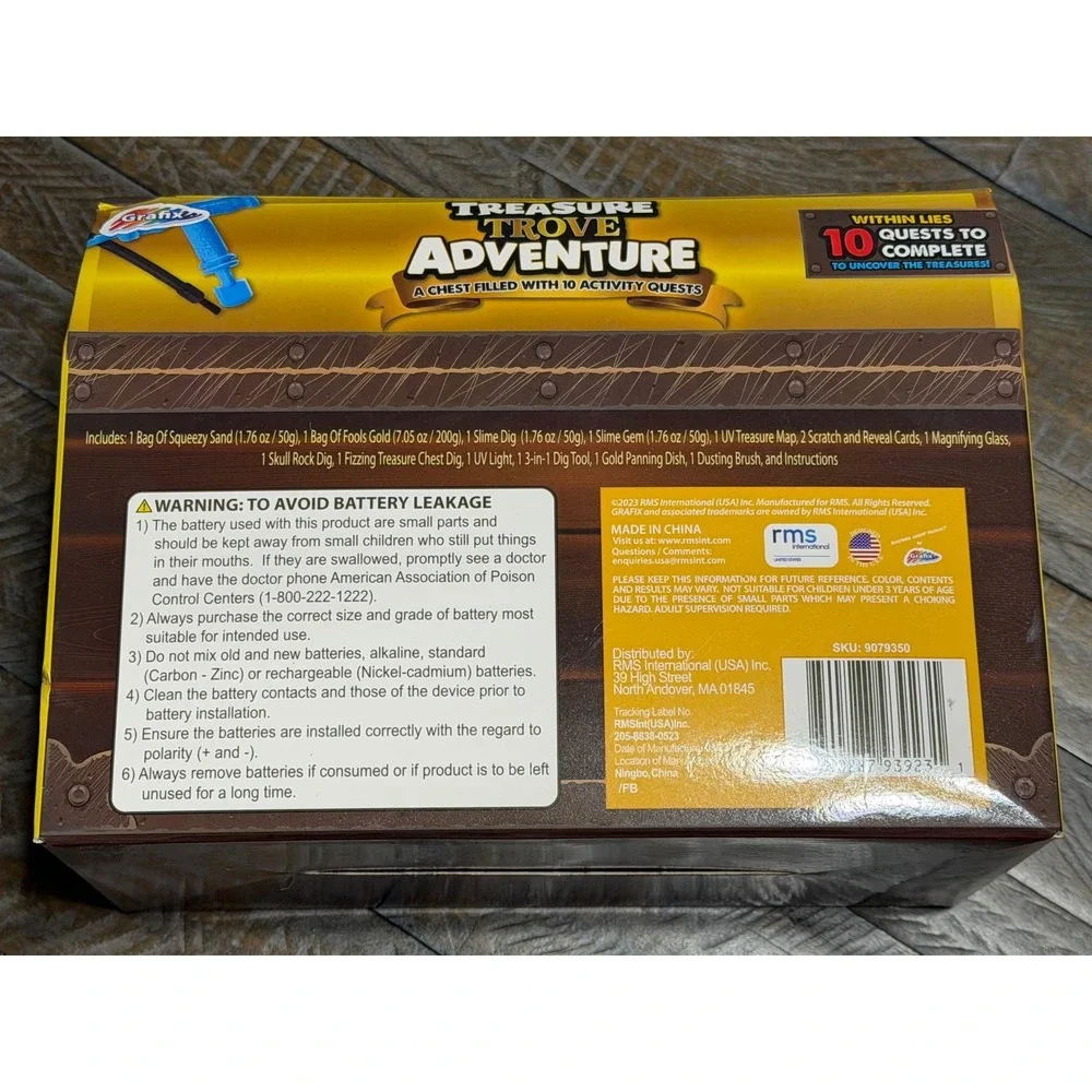 Grafix Treasure Trove Adventure Kids 10-in-1 Activity Kit Gold NIB 2-Pack